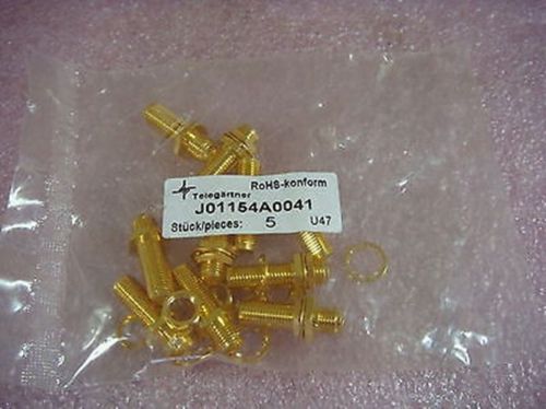 Telegartner j01154a0041 sma bulkhead adaptor, f-f, gold 10pcs new for sale