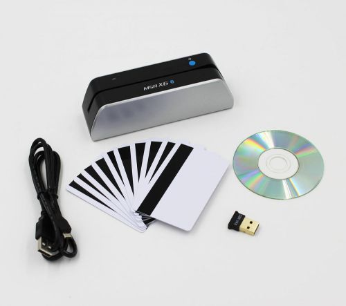 MSRX6BT Bluetooth Magnetic Strip Credit Card Reader Writer Mag Magstripe Swipe