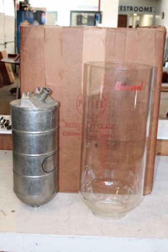 Vintage mid 1900s corning pyrex milking machine glass reservoir aluminum jug nib for sale