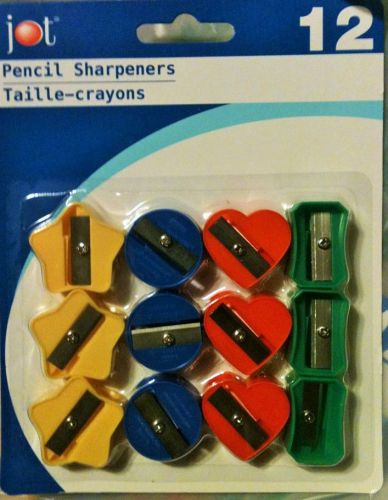 Classic Pencil Sharpeners - 12 Pack 4 Colors 4 Styles