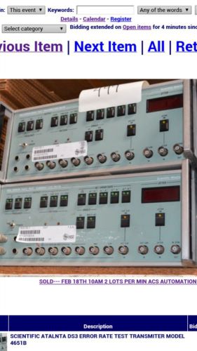 Scientific Atlanta DS3 Error Rate Test Transmitter 4651B-1, Working, Warranty