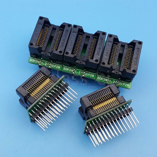 5Pcs SOP28 To DIP28 300mil Pitch 1.27mm Chip Programmer Adapter IC Test Socket