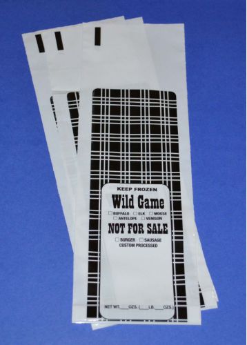 WILD GAME GROUND MEAT FREEZER CHUB BAGS 1LB 100 COUNT FREE SHIPPING