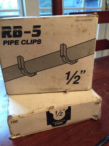 Lot of 2 RB-5 1/2&#034; Pipe Clips 100 Count P4BK R44
