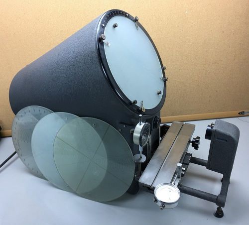 Micro-vu benchtop optical comparator 12&#034; model 400hp w/ 4 glasses &amp; indicators for sale