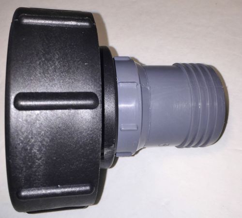 275 330 gn ibc tote tank drain adapter 4&#034; coarse thread x 2&#034; hose barb for sale