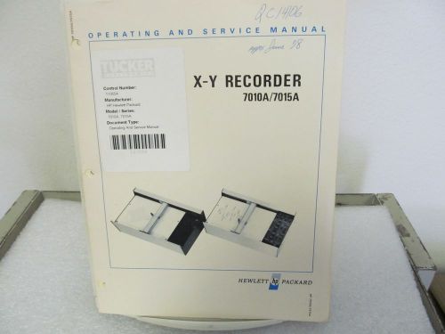 AGL/HP 7010A/7015A X-Y RECORDER OPERATING-SERVICE MANUAL/SCHEMATICS/PARTS