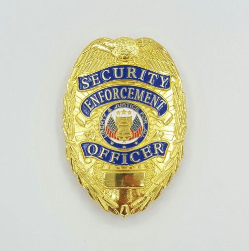 Security Enforcement Officer Badge Pin on Back