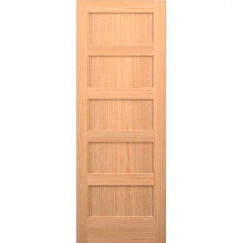 Clear Pine 5 Panel Flat Mission Shaker Solid Core Interior Wood Doors Model#5TMH