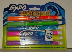 Expo washable dry erase markers 6 pack for sale