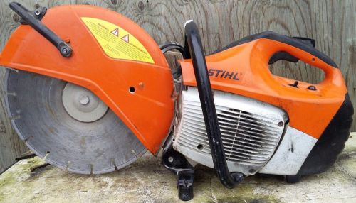 Stihl ts 420 cut-off saw w water system+14&#034; diamond blade - runs perfect! *nr* for sale