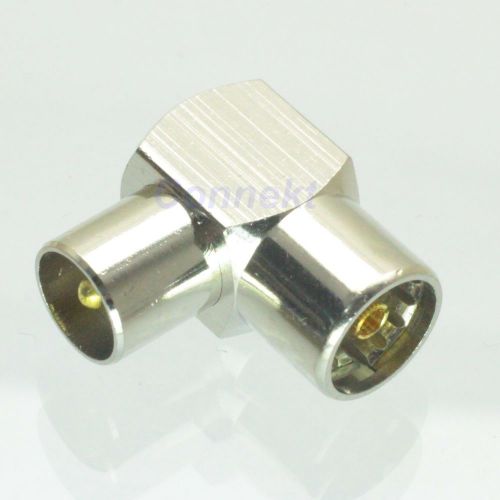 1pce IEC DVB-T TV PAL male to IEC female in series right angle adapter connector