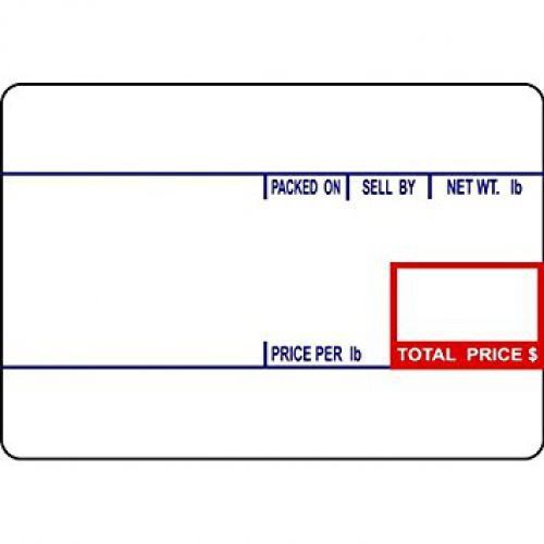 Cas lst-8010 printing scale label, 58 x 40 mm, upc12 rolls per case for sale