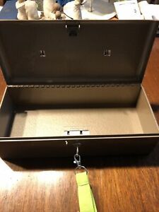 vintage rockaway lock box with key 13” barely used