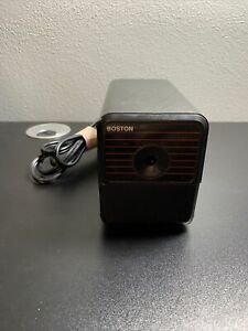 Vintage Boston Black Red Electric Pencil Sharpener Model 18 296A Tested &amp; Works