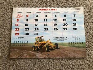 1961 Caterpillar original factory printed calender.