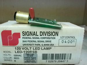 Federal Signal LED-120RSB Red LED Lamp 120VAC Ser.B - New In Box