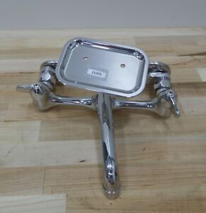 Glacier Bay 815N-0001 2 Handle Wall Mount Kitchen Faucet  Soap Dish Chrome