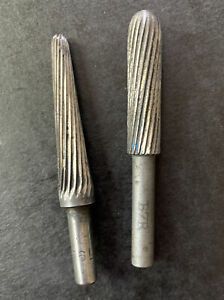Straight Cut Rotary Burr / Files 1/4&#034; Shank Ball Nose And Come.