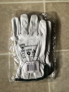 West Chester Leather Work Gloves, Medium