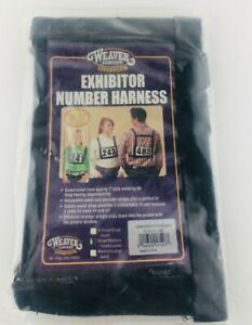 Weaver Exhibitor Number Harness for Livestock Showing Black Small/Medium 35-8101