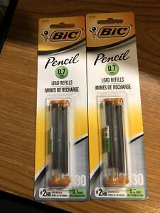 Pkg Of 2 Bic Pencil 0.7 mm Lead Refills