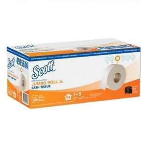 Scott Essential 100% Recycled Fiber JRT Bathroom Tissue, Septic Safe, 2-Ply, Whi