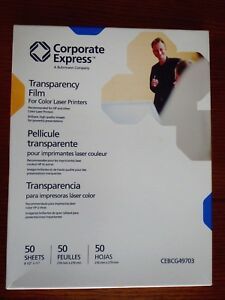 Corporate Express Laser Printer Transparency Film 82 Sheets Projector Crafts