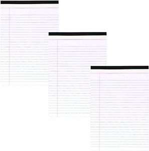 Emraw White Micro Perforated Edge Legal Ruled Universal 50 Sheets Letter Size Wr