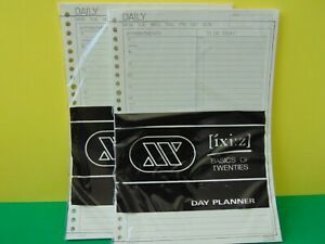 2 Pack IXI:Z Day Planner 26 Hole Refill 50 Sheets each New &amp; Sealed