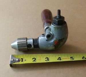 Vintage Millers Falls 90° Drill adapter Model #2130 w/ Vintage 6141 Jacobs Chuck
