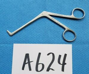 JARIT 440-140 Blakesley Forceps Up Angled 90* 4&#034; Shaft Fenestrated Jaws.