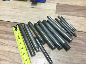 LOT OF ASSORTED LATHE MANDRELS 11/32 3/4 5/8 1 9/16 &#034;