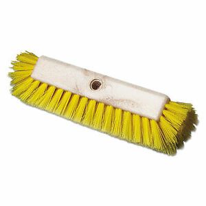 Boardwalk Dual-Surface Scrub Brush, Plastic Fill, 10&#034; Long, Yellow 3410 BWK3410
