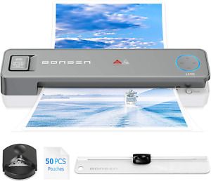 Laminator Machine, BONSEN A3 Hot  Cold Laminator with 50 Laminating Pouches, 4