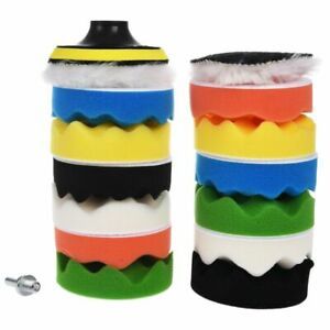 2X(Polishing Buffing Pad Auto Car Polishers and Buffers Wax Set Pack Of 15 Pcs