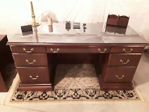 Custom made Desk, Chair and 2 drawer Lateral File cabinet.