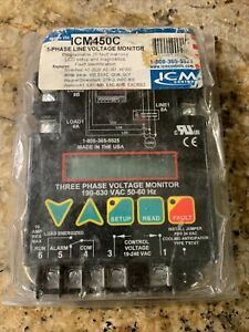 ICM Controls ICM450C 3- Phase line voltage monitor programable 25 fault memory
