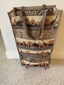 Shopping cart folding travel  By Jade. Tapestry With African Theme . Foldable