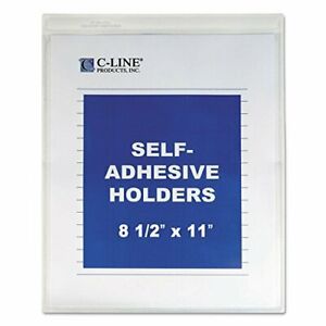 C-Line Self-Adhesive Ticket Holders 8.5 x 11 Inches Clear 50 per Box 70911