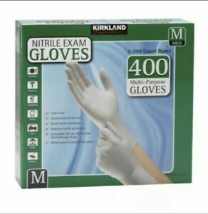 Kirkland Nitrile Exam Gloves Size M 2 Boxes of 200 = Total 400 * Sealed *