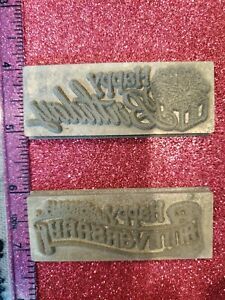 Kingsley Stamping Machine 2 die emblems HAPPY BIRTHDAY AND ANNIVERSARY 72 pt.