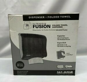 San Jamar T1755TBK Ultrafold Fusion Folded Towel Dispenser, Black Pearl