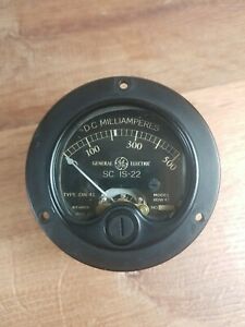 Vintage General Electric SC IS-22 Type DW-41 Model 8DW41 DC 0-500 mA Panel Meter