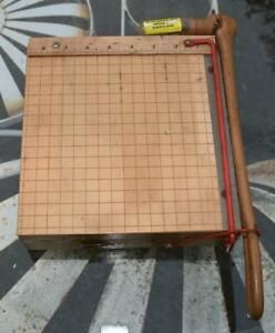 Vintage Ingento No. 2 Paper Cutter Trimmer Guillotine 8&#034; 8 inches