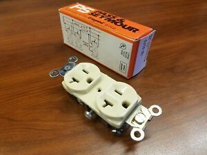 Pass &amp; Seymour - Spec Grade 20A Duplex Receptacle - 5350-S1 Ivory - NOS