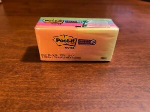 Post-it Notes Super Sticky Pads In Rio De Janeiro Colors 2 X 2 90/pad 8 Pads/PK