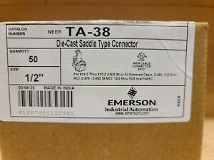 *BRAND NEW*50 Pcs BX-MC-Flex Saddle Connectors 3/8&#034; Trade Size 1/2&#034; Knokout