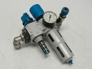 Festo HE-D-MIDI On/Off Valve and LFR-D-5M-MIDI Filter Regulator Used