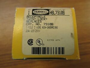 NIB.. Hubbell Twist-Lock Receptacle 3P, 20A, Cat# HBL7310B ... VK-22